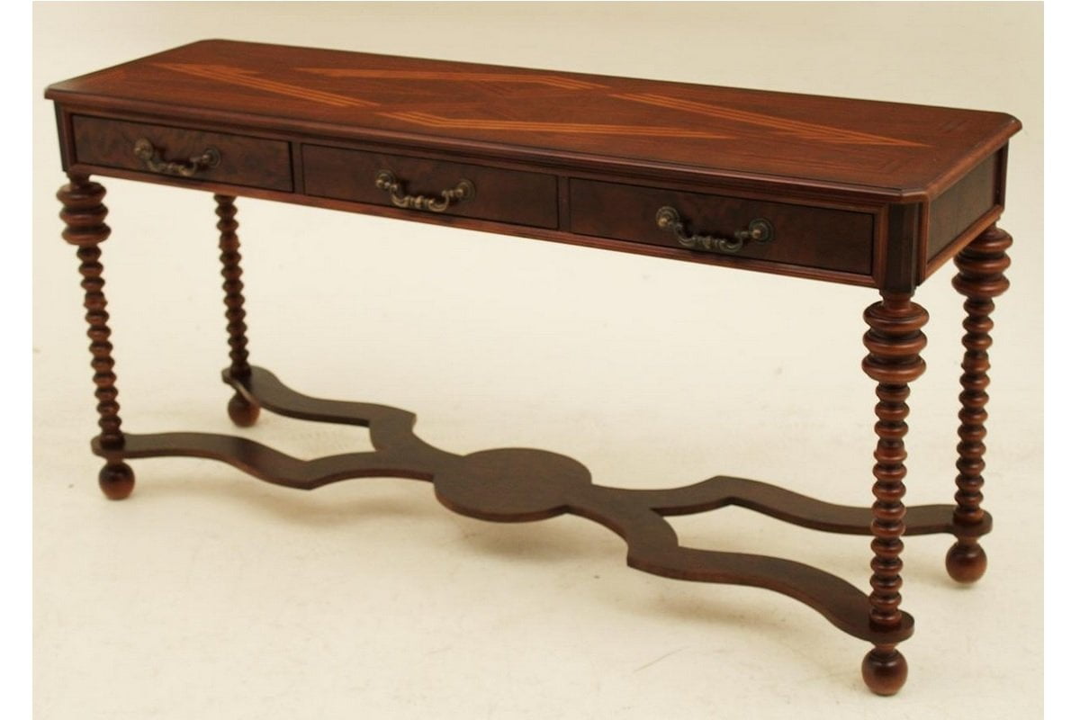 Best Sleep Centre Opportunity Buys Wayfair Returns Lot 693 - Walnut Narrow 3 Drawer Console/Sofa/Entrance Table