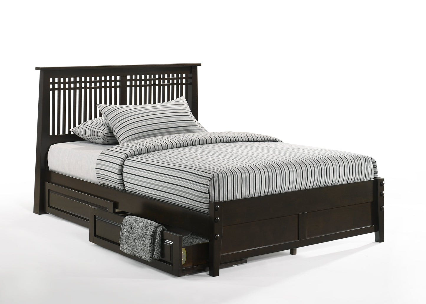 Night and Day Furniture Bedroom Twin / Chocolate / 1 Pair Underbed Drawers Solstice (K-Series)