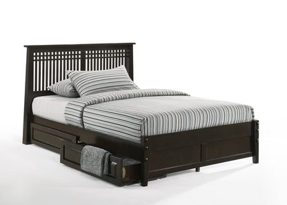 Night and Day Furniture Bedroom Twin / Chocolate / 1 Pair Underbed Drawers Solstice (K-Series)