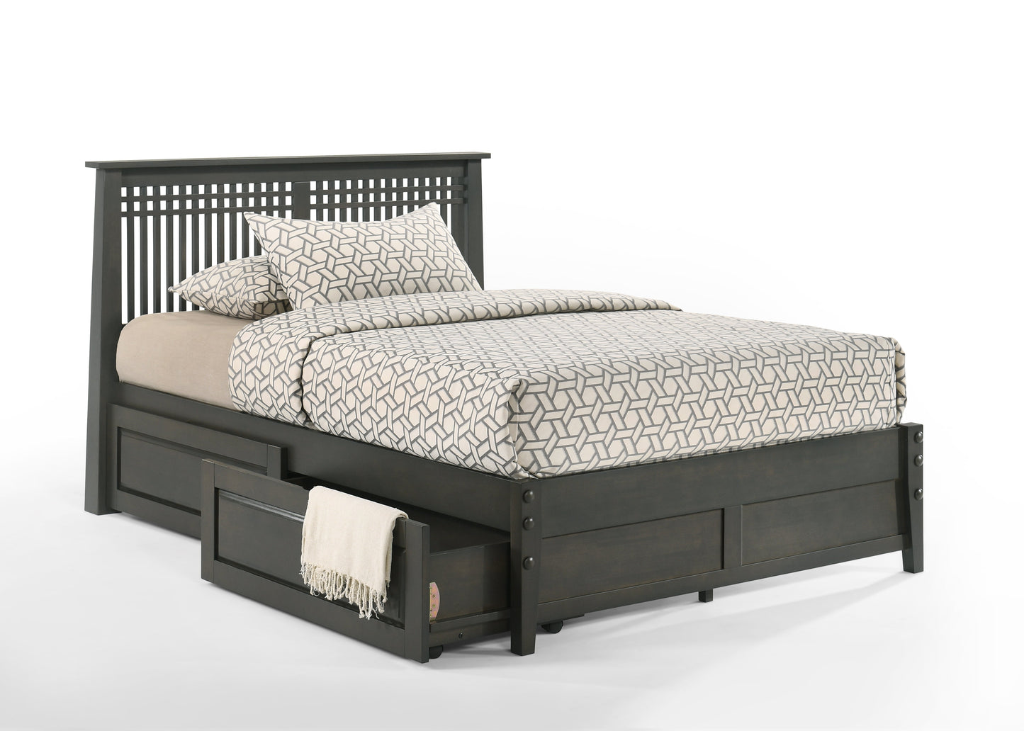 Night and Day Furniture Bedroom Queen / Stonewash / 1 Pair Underbed Drawers Solstice (K-Series)