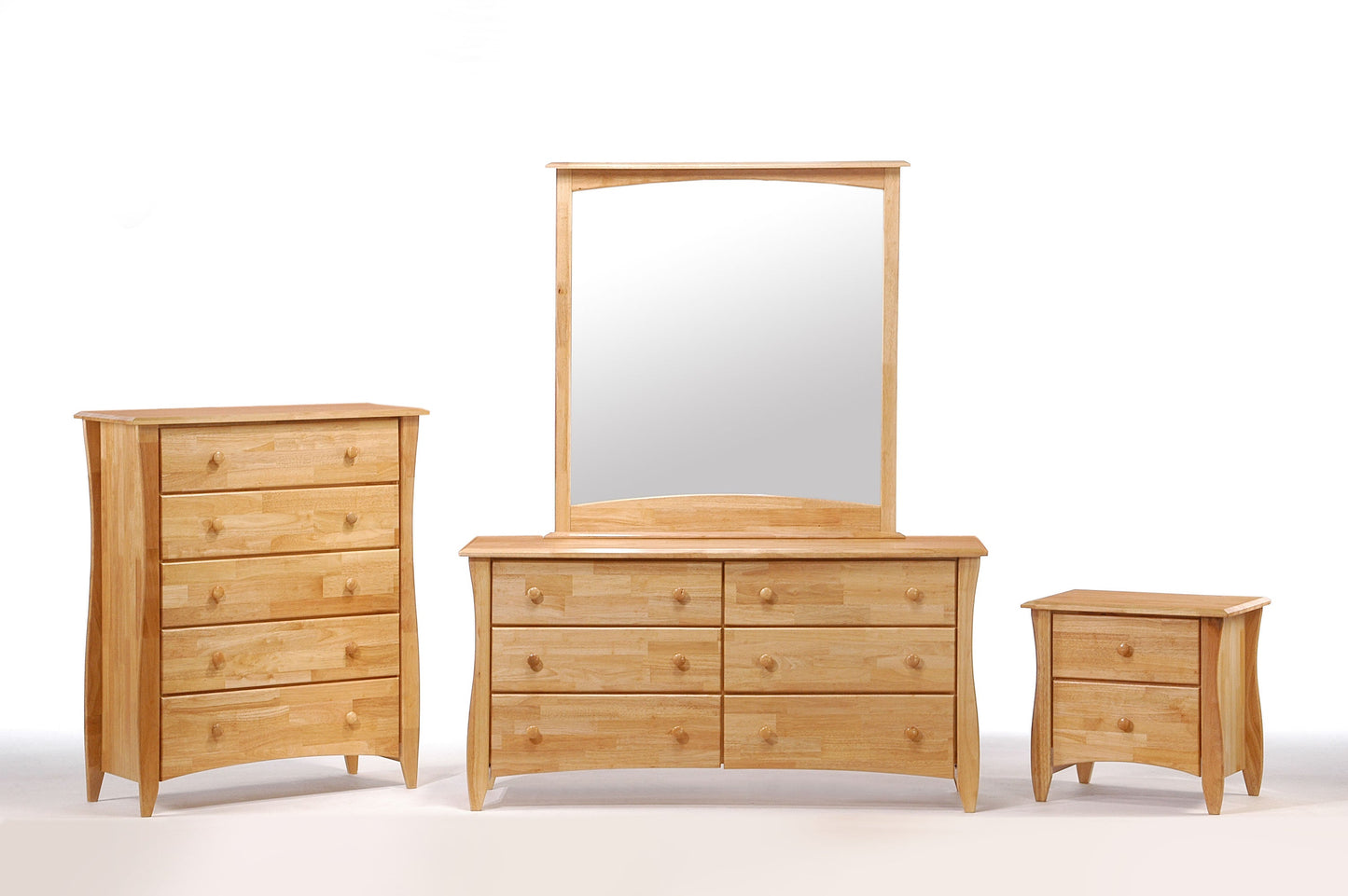 Night and Day Furniture Bedroom Natural / 4 Piece Bundle (Includes Mirror) Clove Case Goods