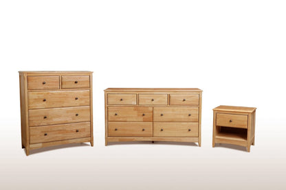 Night and Day Furniture Bedroom Medium Oak / 3 Piece Bundle (No Mirror) Secrets Case Goods - Many Colors To Choose From