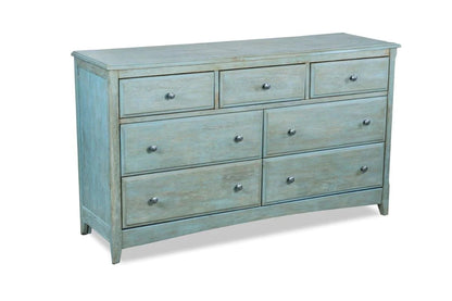 Night and Day Furniture Bedroom Antique Blue / Dresser Without Mirror Secrets 7 Drawer Dresser - Many Colors To Choose From