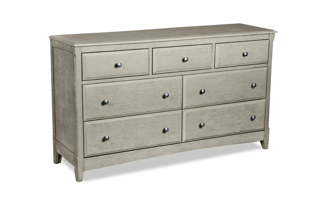 Night and Day Furniture Bedroom Brushed Driftwood / Dresser Without Mirror Secrets 7 Drawer Dresser - Many Colors To Choose From