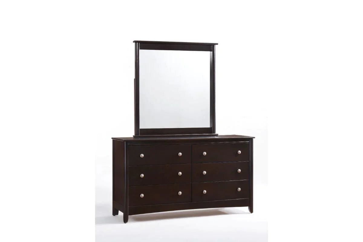 Night and Day Furniture Bedroom Dark Chocolate / Dresser Without Mirror Secrets 7 Drawer Dresser - Many Colors To Choose From