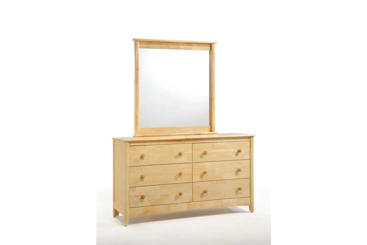 Night and Day Furniture Bedroom Natural / Dresser Without Mirror Secrets 7 Drawer Dresser - Many Colors To Choose From