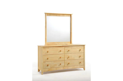 Night and Day Furniture Bedroom Natural / Dresser Without Mirror Secrets 7 Drawer Dresser - Many Colors To Choose From