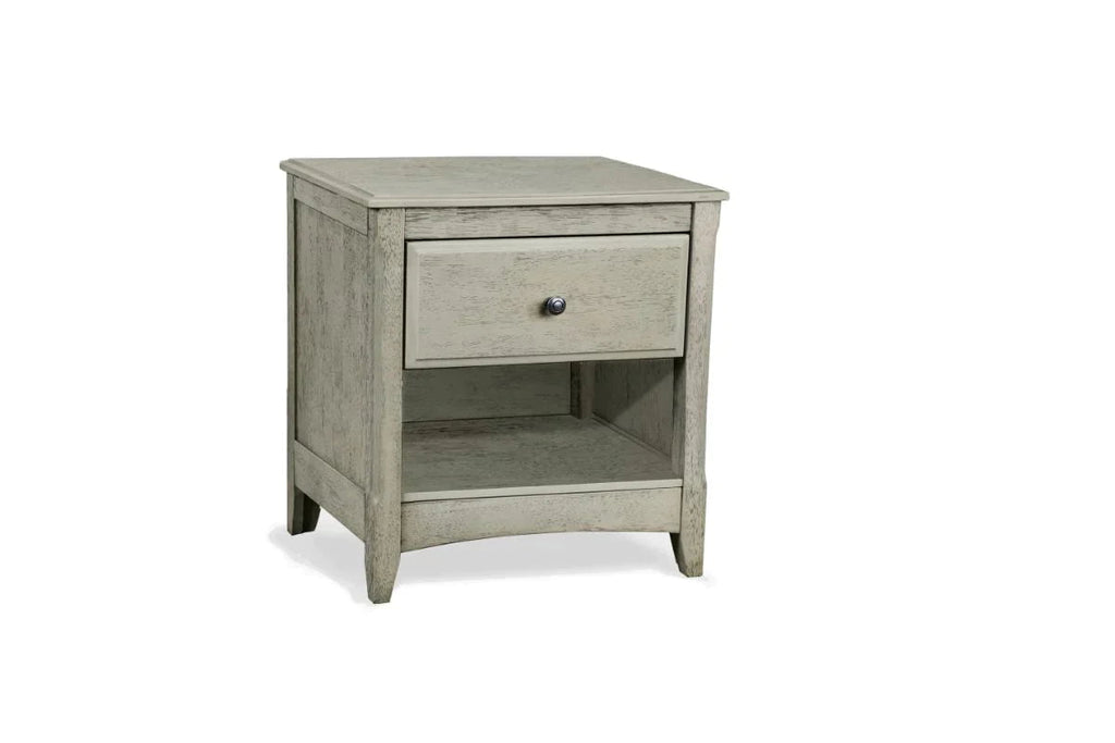 Night and Day Furniture Bedroom Brushed Driftwood Secrets Nightstand - Many Colors To Choose From