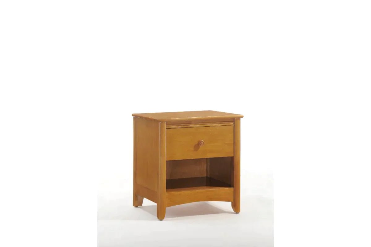 Night and Day Furniture Bedroom Medium Oak Secrets Nightstand - Many Colors To Choose From