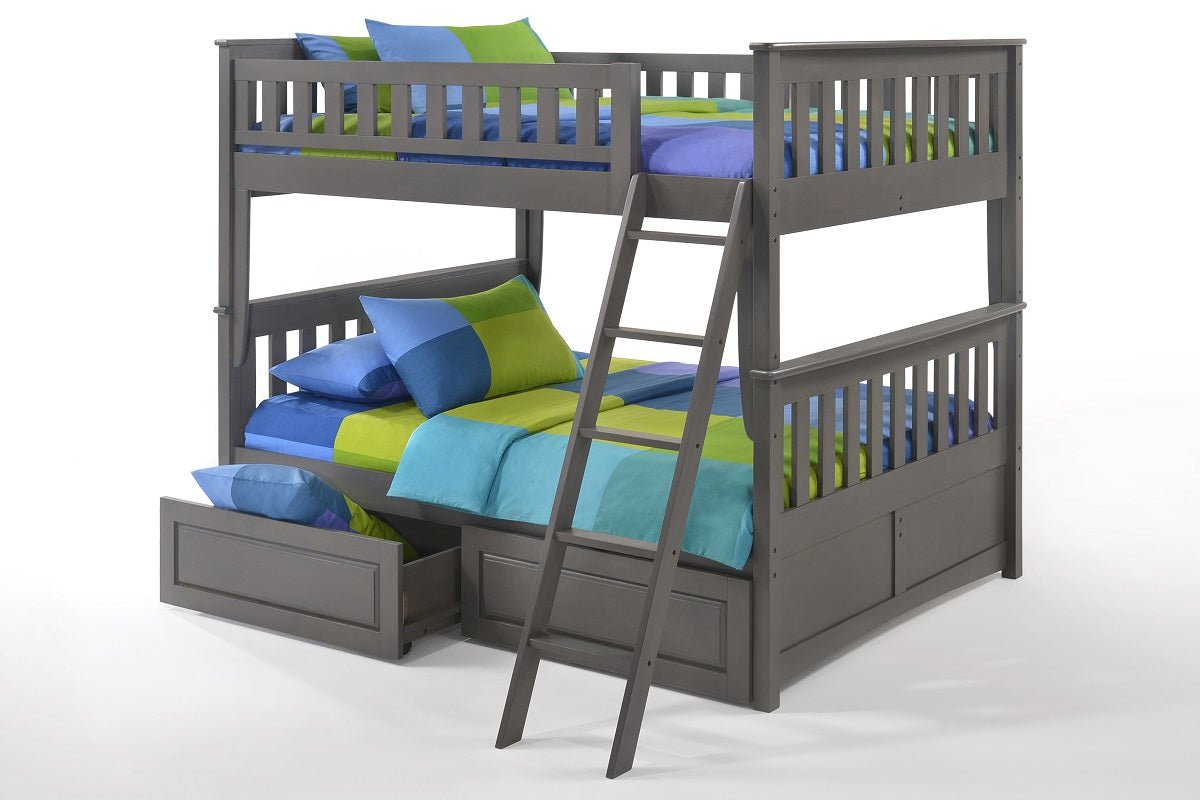 Night and Day Furniture Bunk Beds Peppermint Twin over Full Stair Bunk Bed