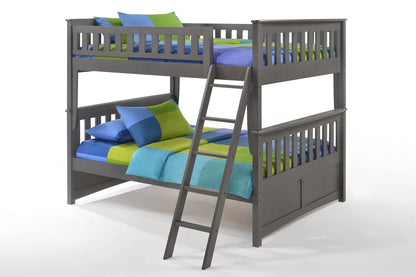 Night and Day Furniture Bunk Beds Peppermint Twin over Full Stair Bunk Bed