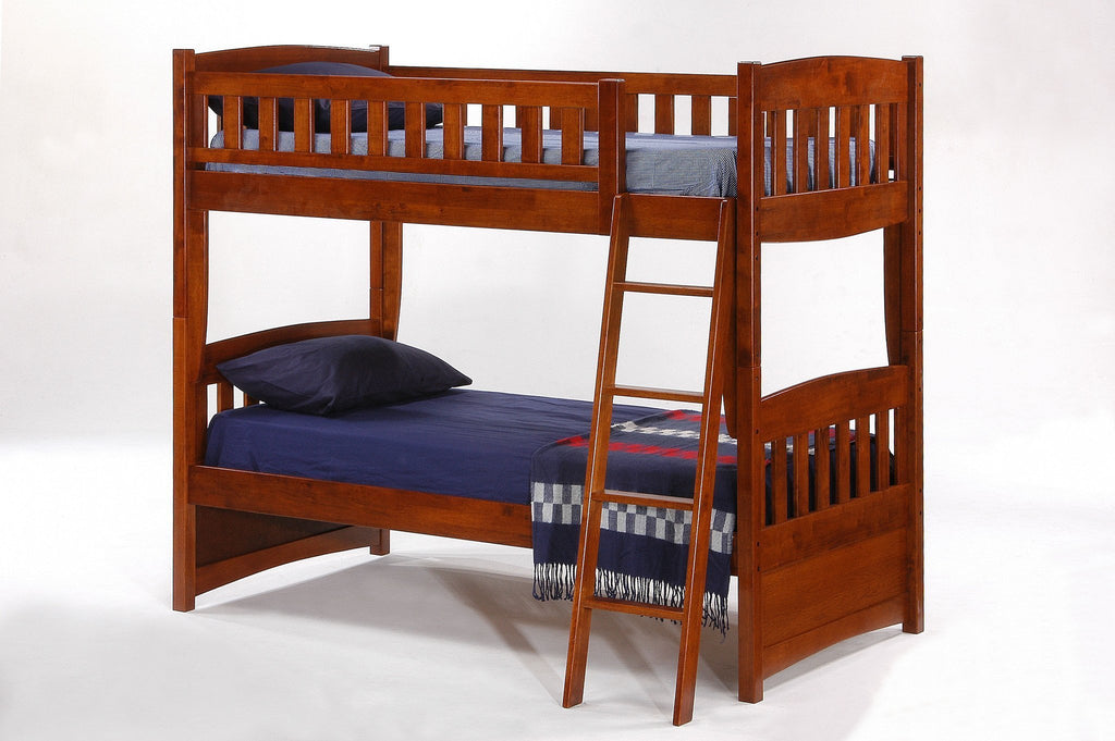 Cinnamon Twin Over Twin Bunk Bed
