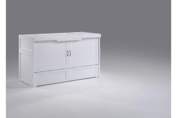 Night and Day Furniture Cabinet Beds White Murphy Cube Cabinet Bed
