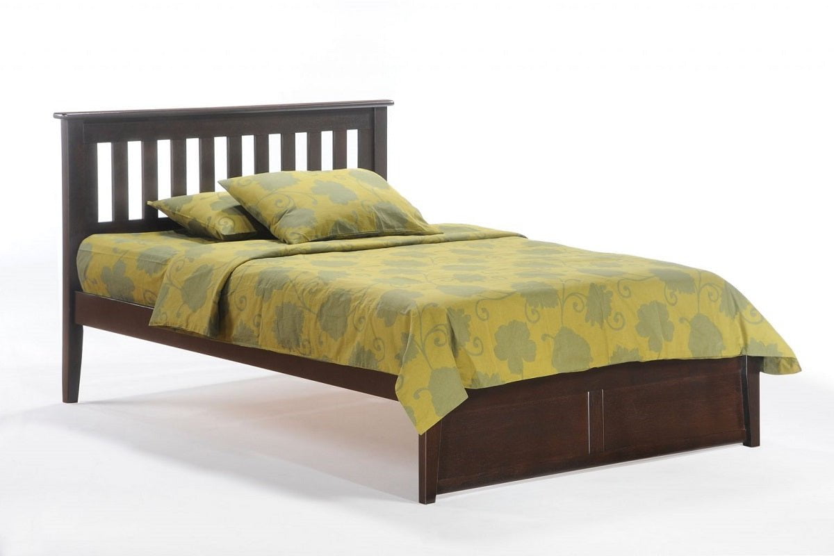 Night and Day Furniture Platform Beds Queen / Dark Chocolate / No Underbed Drawers Rosemary Low Platform Bed (P-Series)