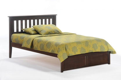 Night and Day Furniture Platform Beds Queen / Dark Chocolate / No Underbed Drawers Rosemary Low Platform Bed (P-Series)