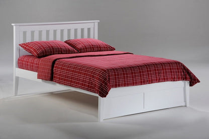 Night and Day Furniture Platform Beds Queen / White / No Underbed Drawers Rosemary Low Platform Bed (P-Series)
