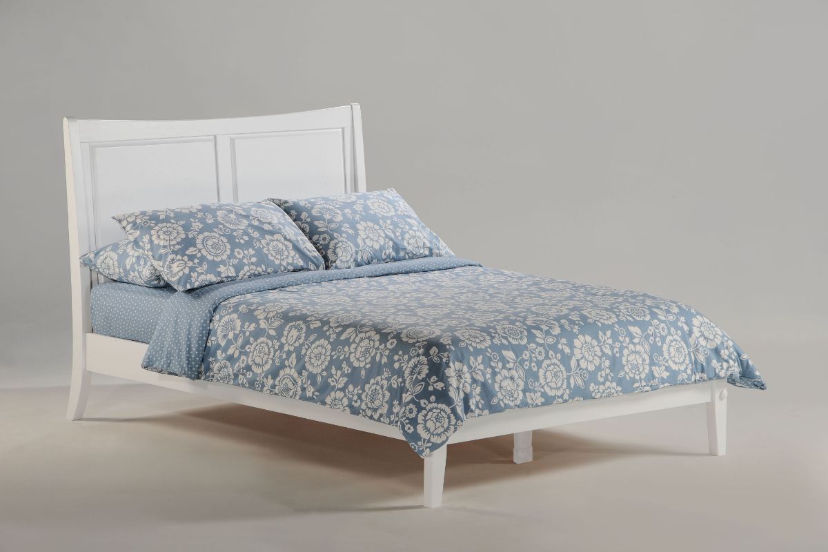 Night and Day Furniture Platform Beds Queen / White / No Underbed Drawers Saffron Low Platform Bed (P-Series)