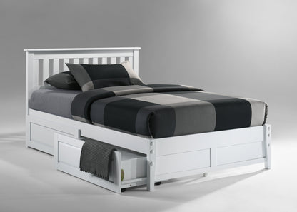 Night and Day Furniture Platform Beds Queen / White / 1 Pair Underbed Drawers Rosemary Low Platform Bed (P-Series)