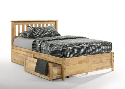 Night and Day Furniture Platform Beds Queen / Natural / 1 Pair Underbed Drawers Rosemary Low Platform Bed (P-Series)