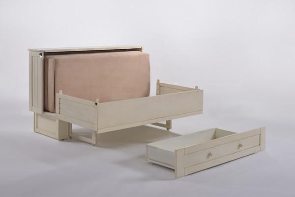 Daisy Murphy Cabinet Bed with Queen Gel Memory Foam Mattress - Available in 3 Colours - Buttercream