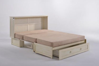 Daisy Murphy Cabinet Bed with Queen Gel Memory Foam Mattress - Available in 3 Colours - Buttercream